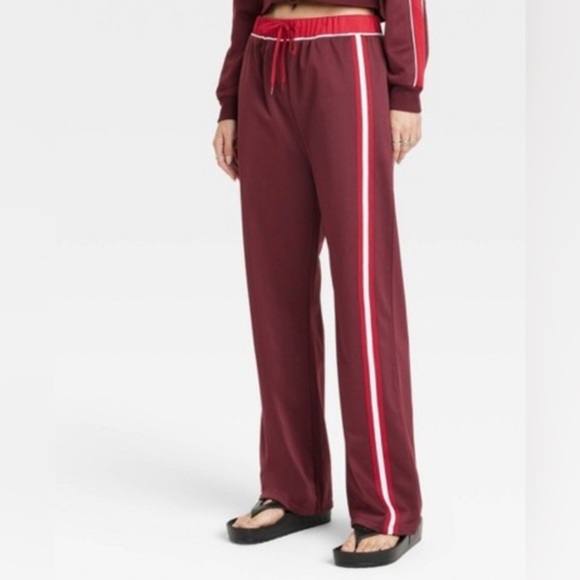 Coca-Cola red tricot Zip-Up top (XS) & Wide Leg pants (small) retro tracksuit - Picture 4 of 10